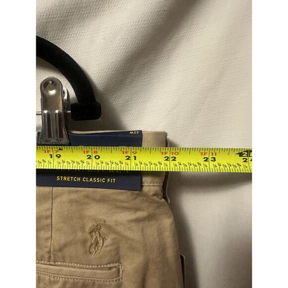 NWT Polo Ralph Lauren Men's Classic Fit Stretch Chino Shorts Tan Size 42 - Picture 7 of 7